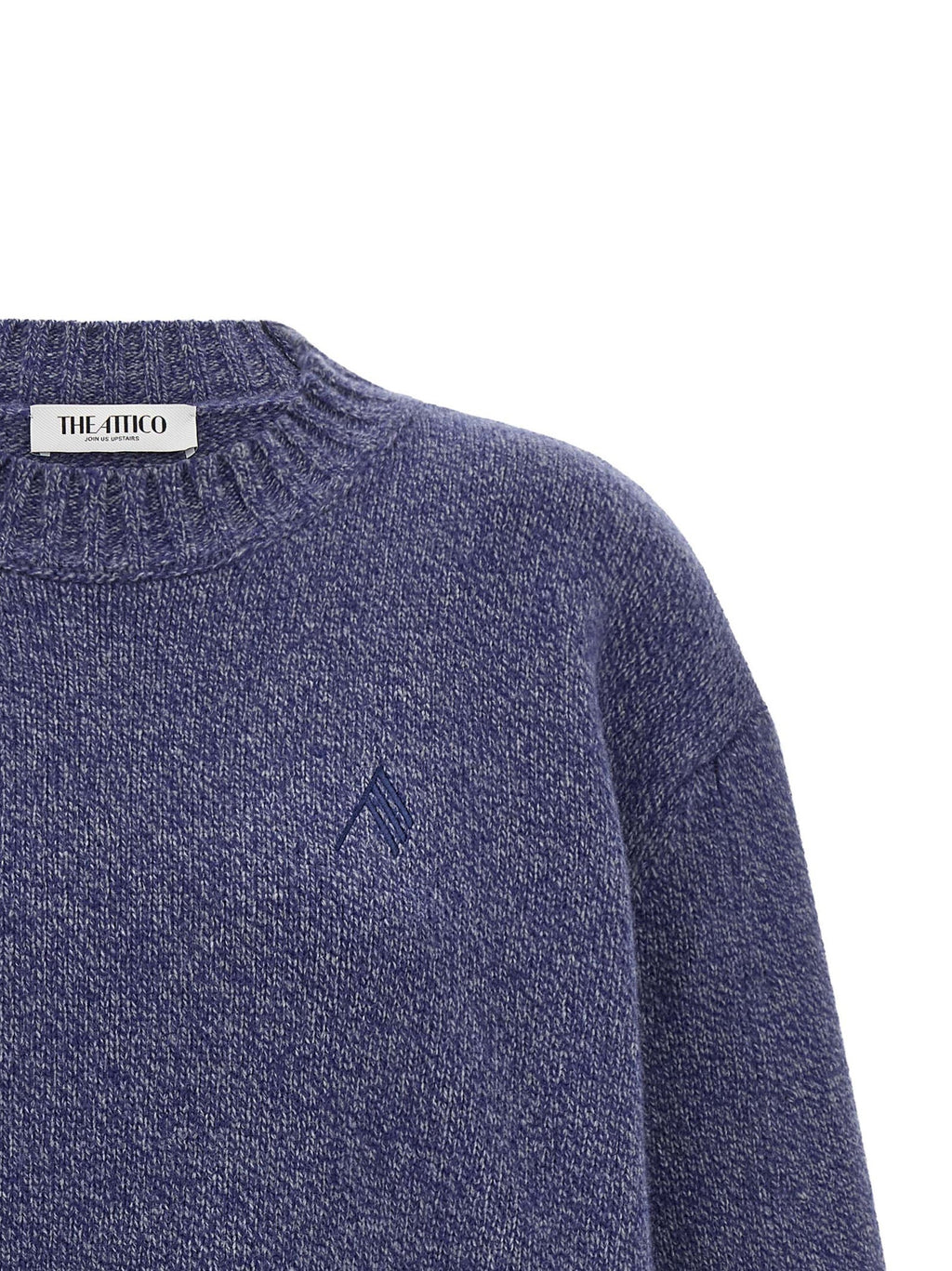 The Attico Blue Virgin Wool Cardigan