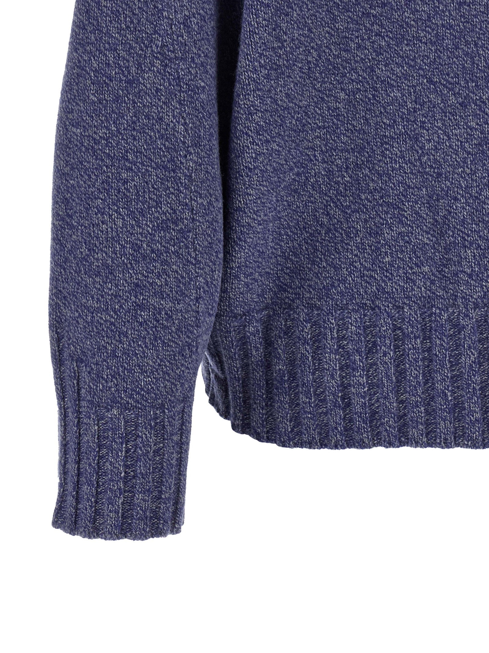 The Attico Blue Virgin Wool Cardigan