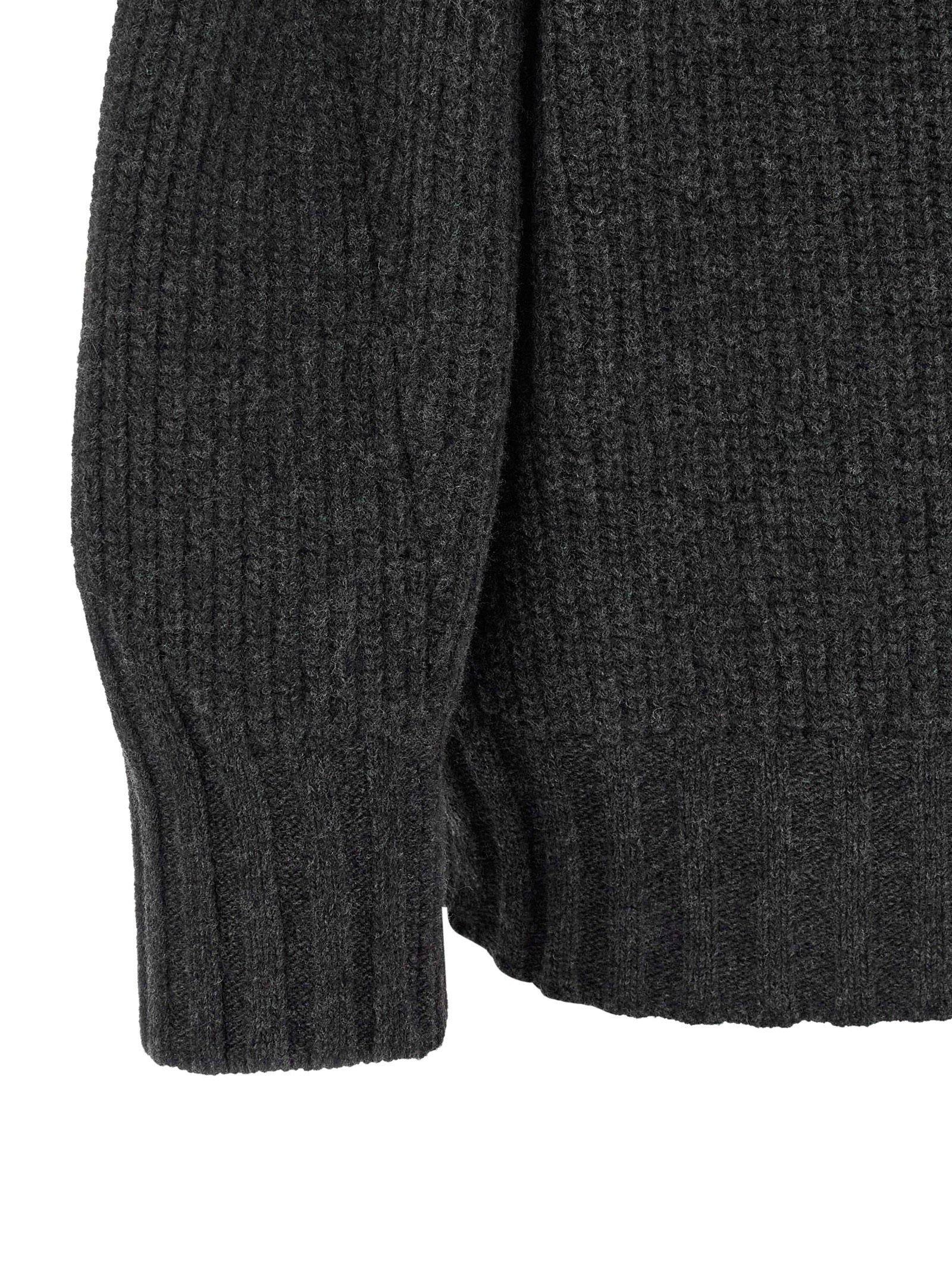 The Attico Gray Virgin Wool Cardigan