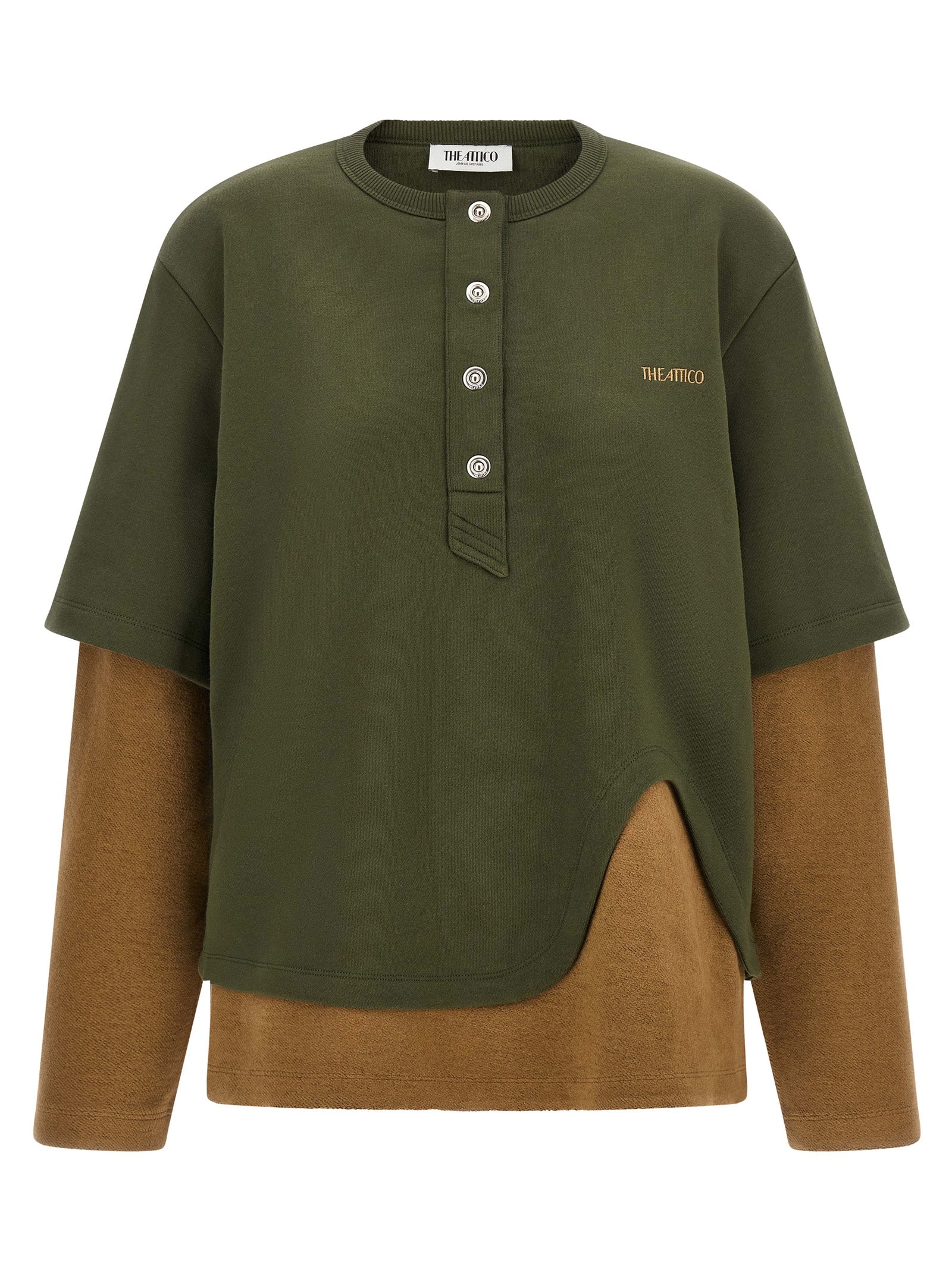 The Attico Bicolor Cotton Sweatshirt The Attico