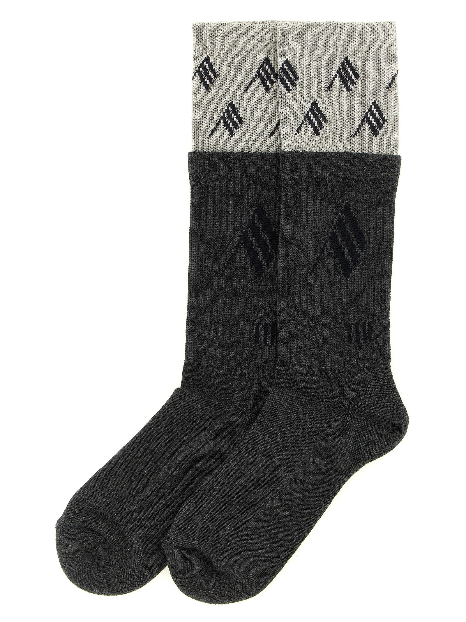 The Attico Gray Cotton Socks