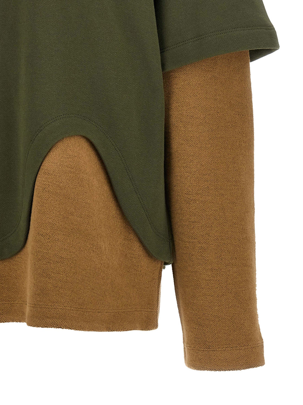The Attico Bicolor Cotton Sweatshirt The Attico