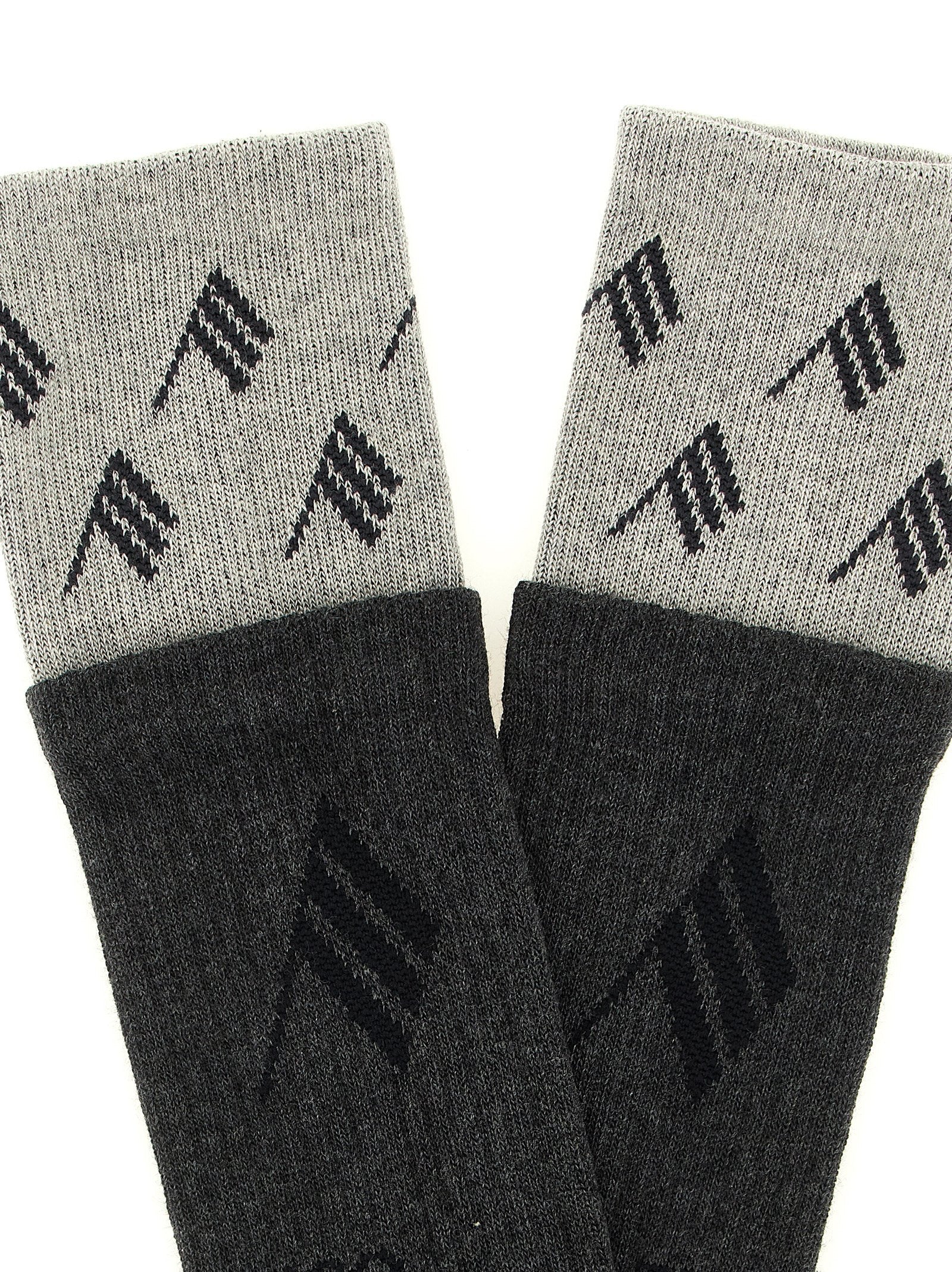 The Attico Gray Cotton Socks