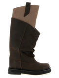 The Attico Brown Calf Leather Bos Taurus Over The Knee