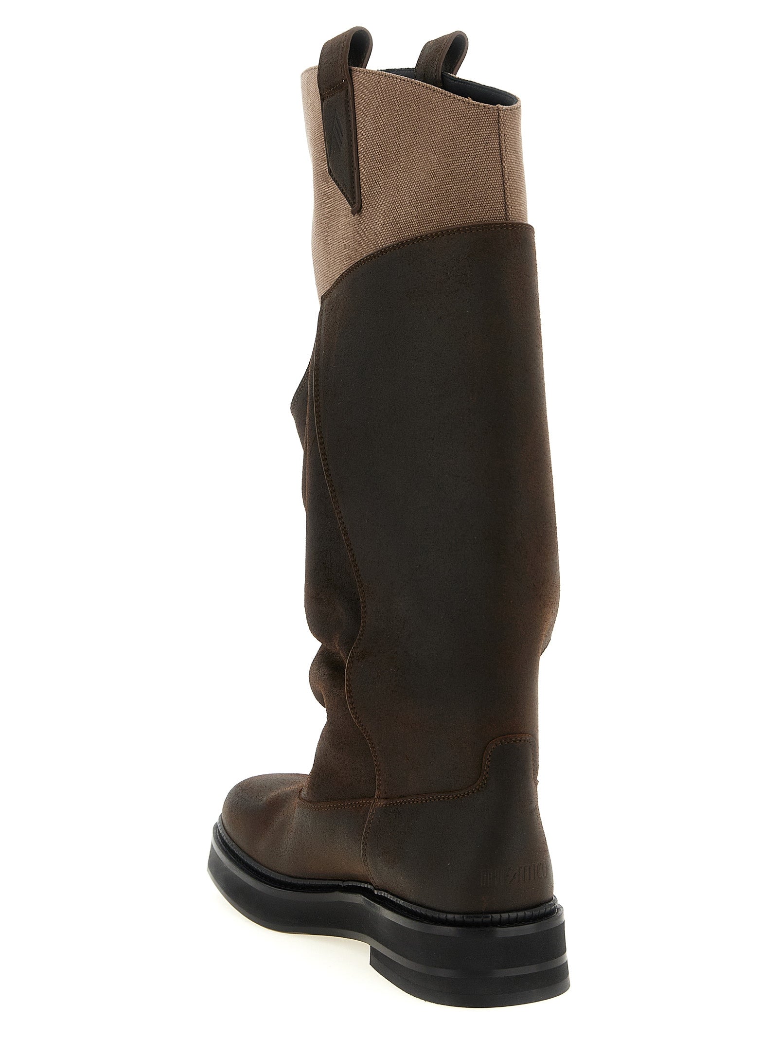 The Attico Brown Calf Leather Bos Taurus Over The Knee