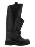 The Attico Black Calfskin Over The Knee The Attico