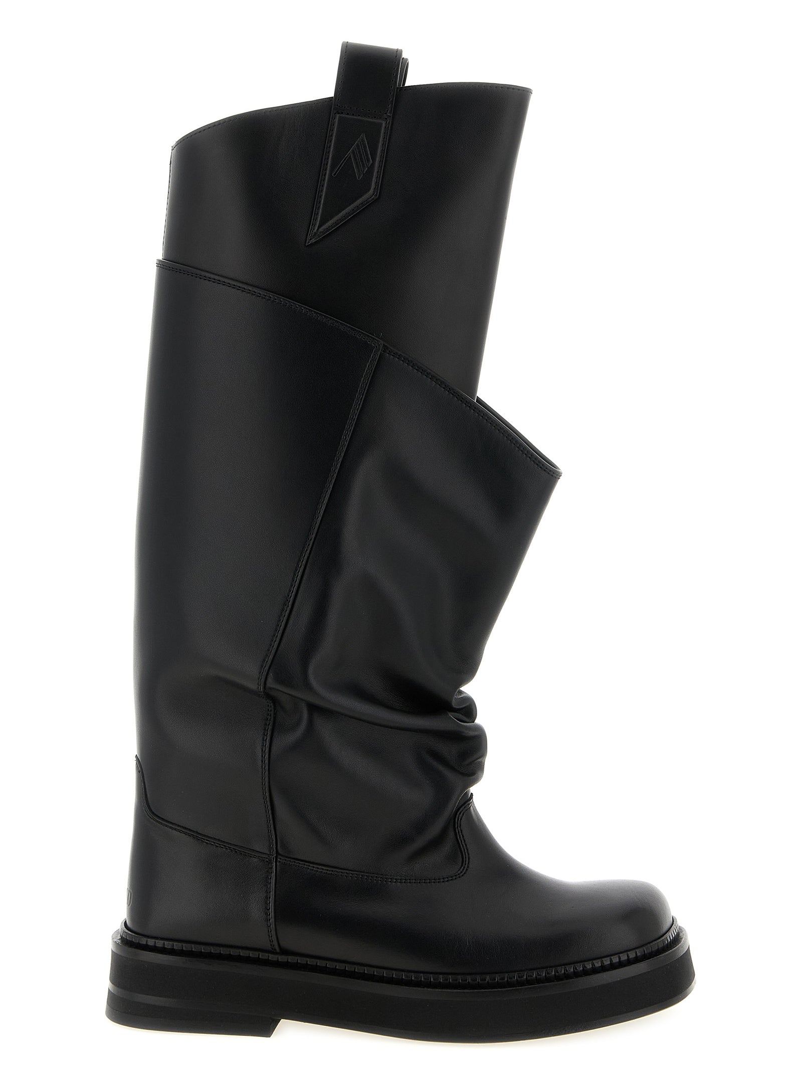 The Attico Black Calfskin Over The Knee The Attico