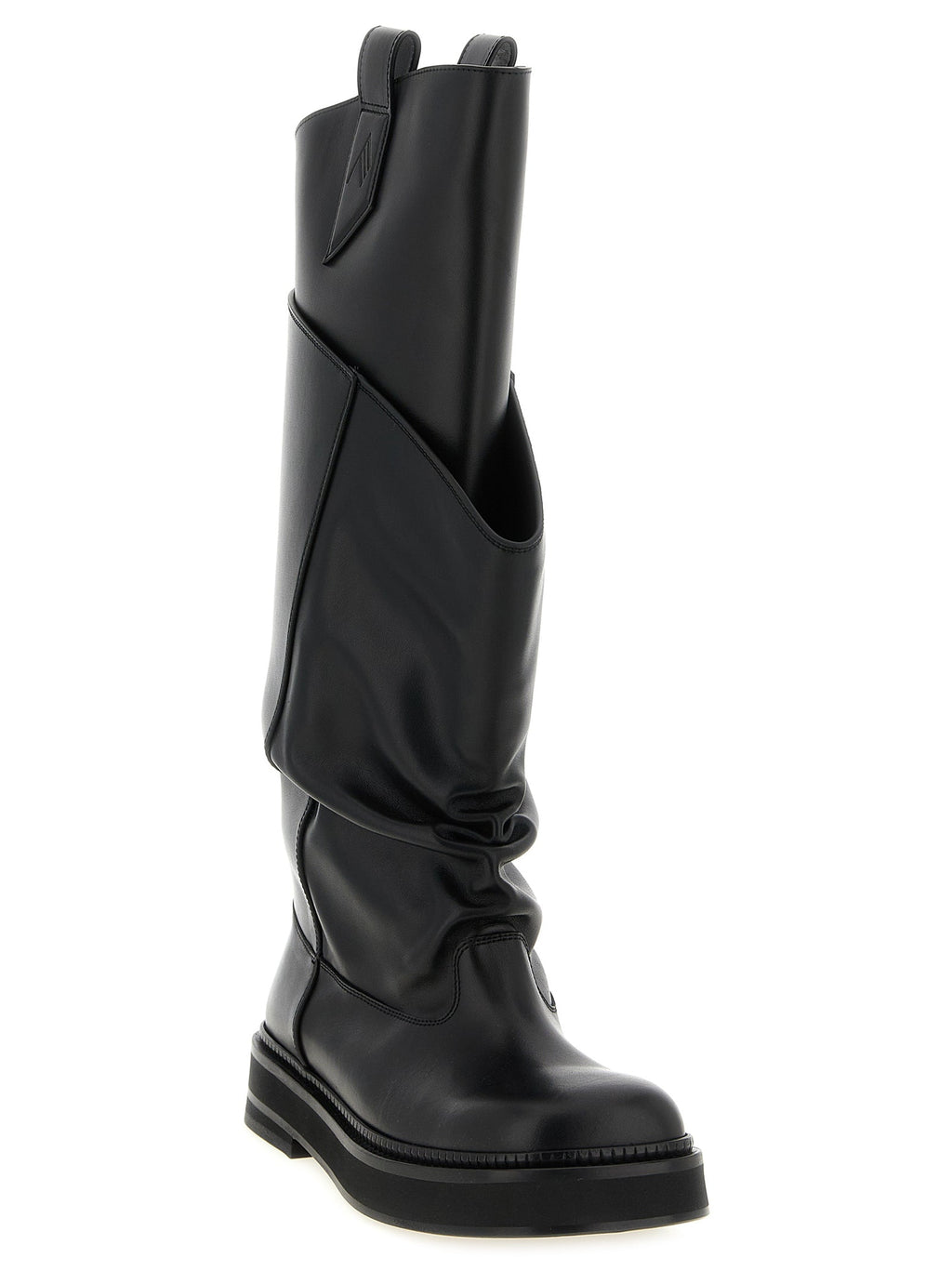 The Attico Black Calfskin Over The Knee The Attico