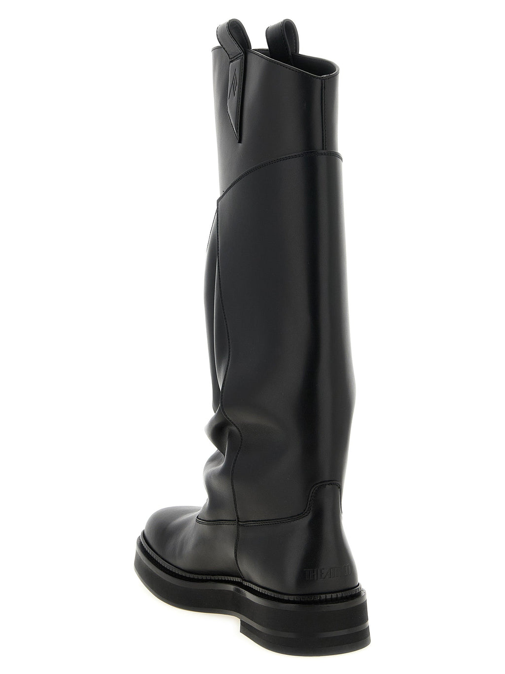 The Attico Black Calfskin Over The Knee The Attico