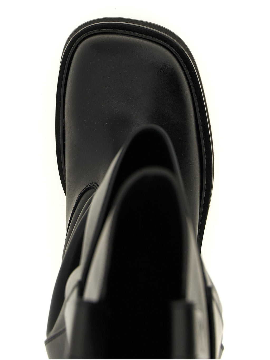 The Attico Black Calfskin Over The Knee The Attico
