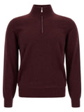Brunello Cucinelli Bordeaux Cashmere Cardigan