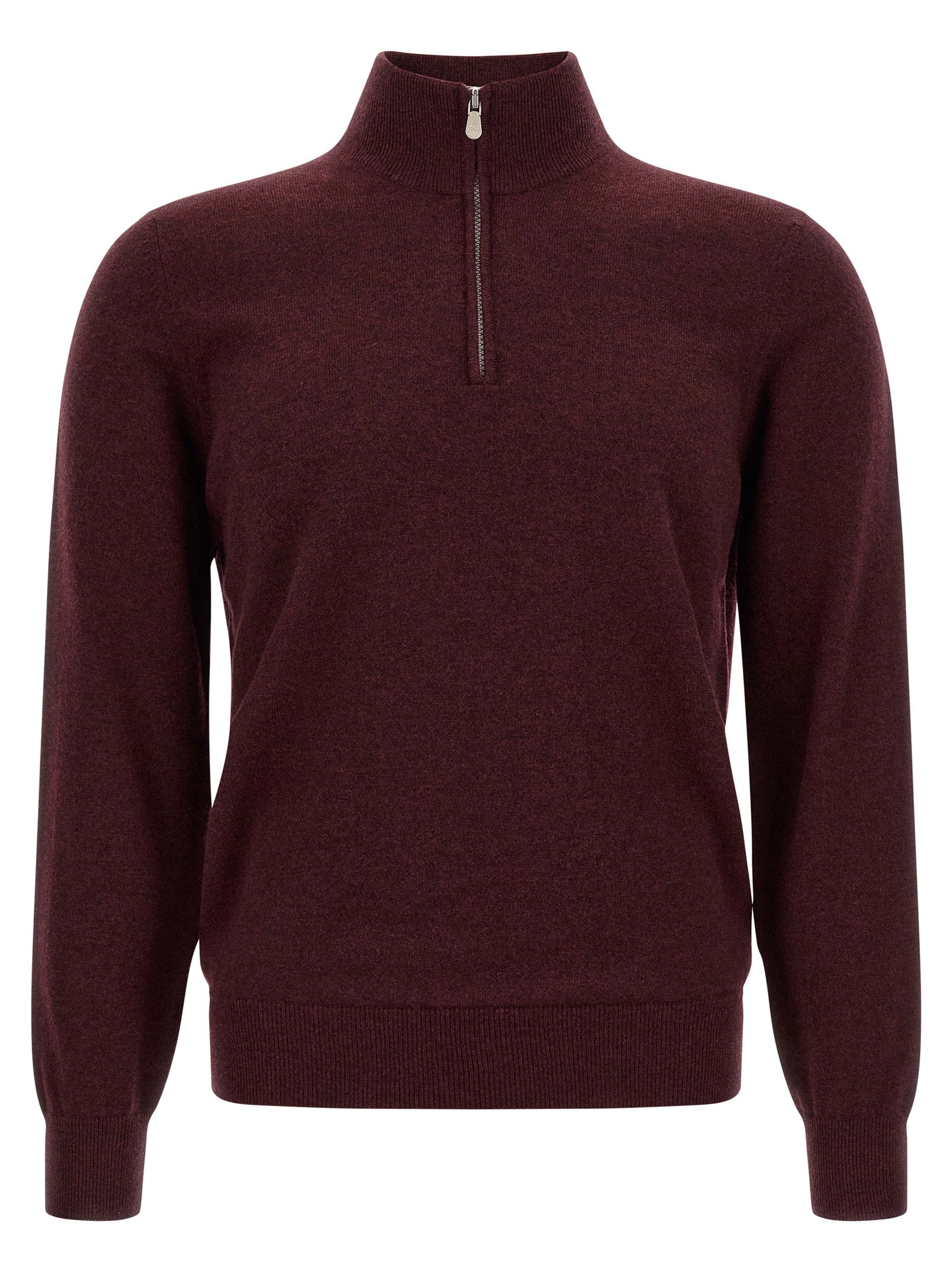 Brunello Cucinelli Bordeaux Cashmere Cardigan