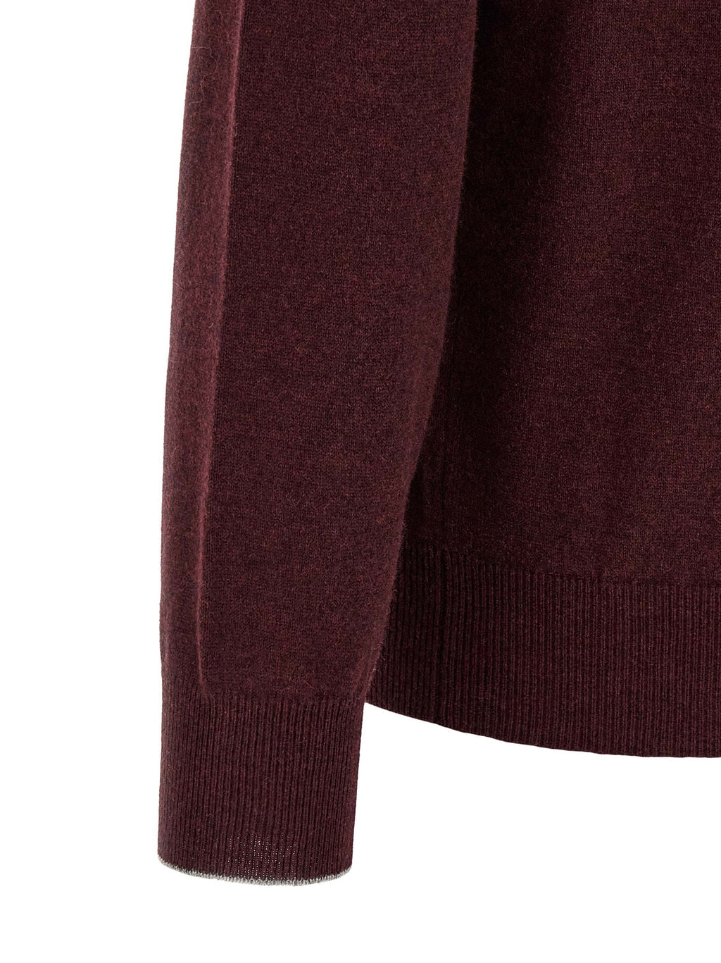 Brunello Cucinelli Bordeaux Cashmere Cardigan
