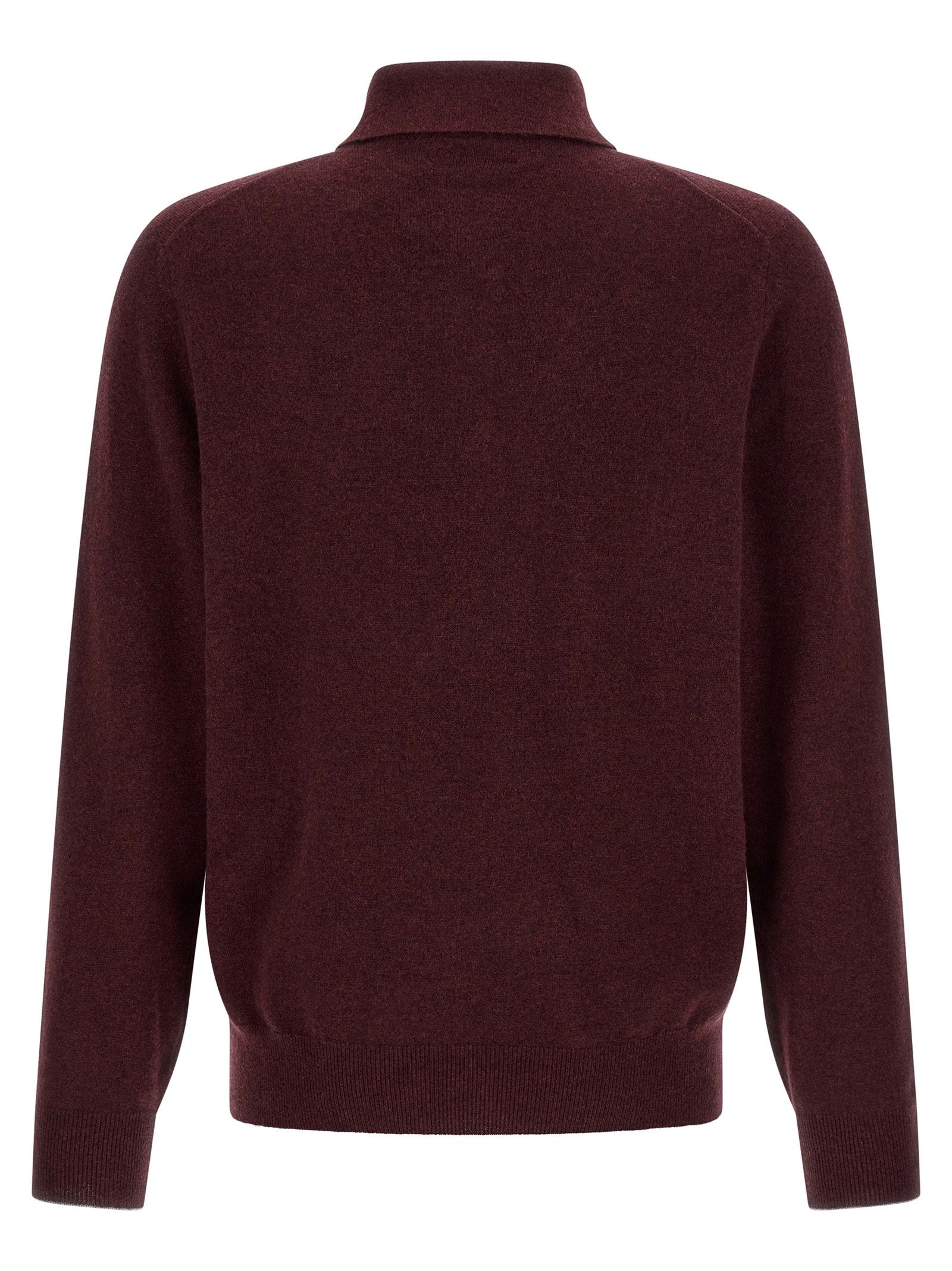 Brunello Cucinelli Bordeaux Cashmere Polo Shirt