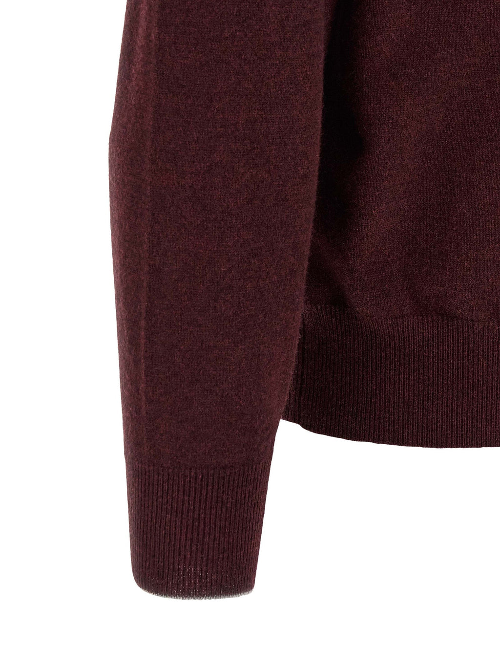 Brunello Cucinelli Bordeaux Cashmere Polo Shirt