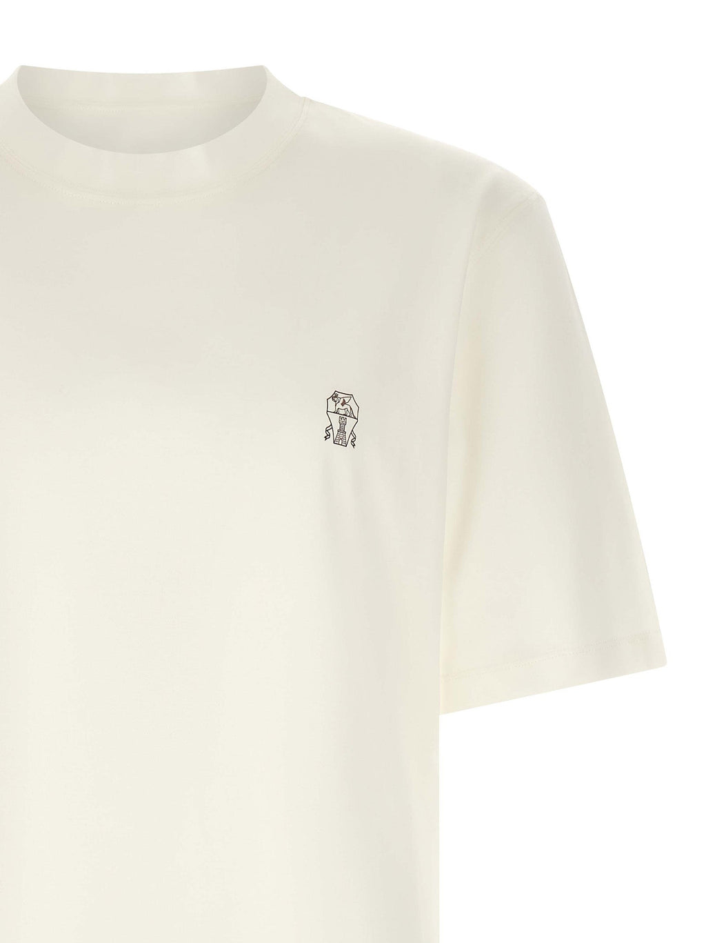 Brunello Cucinelli White Cotton T-Shirt