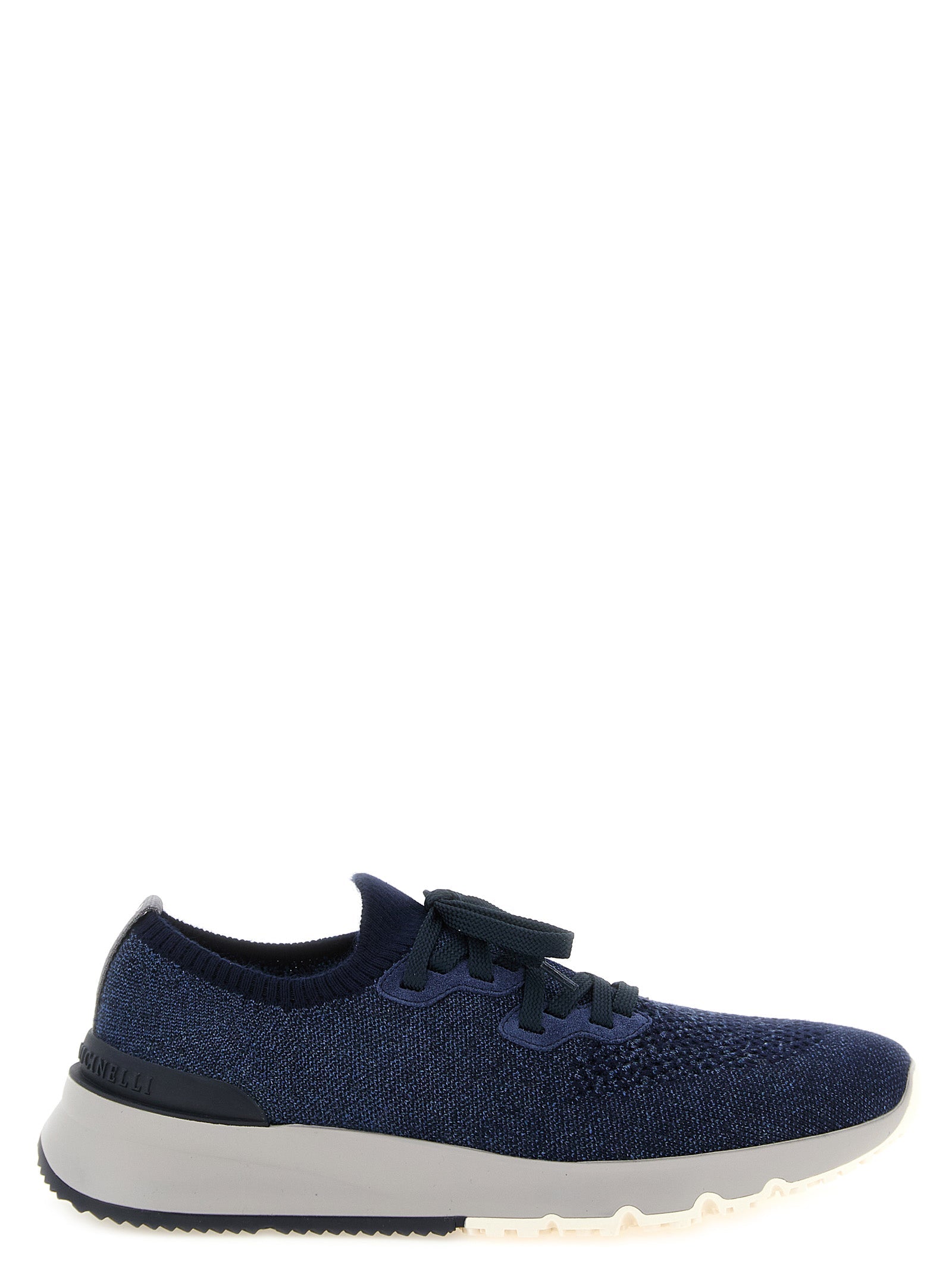 Brunello Cucinelli Blue Cotton Athletic Sneakers