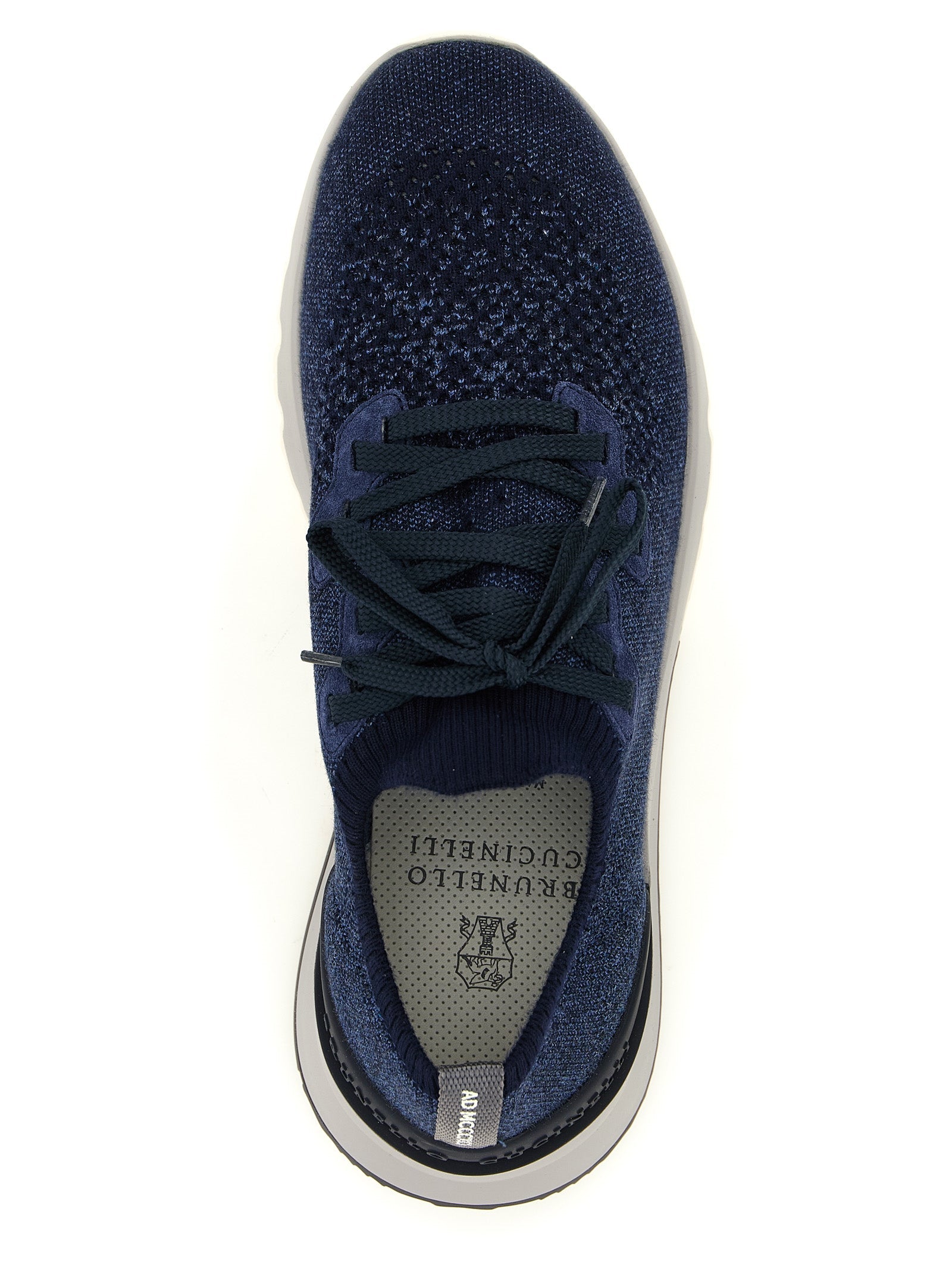 Brunello Cucinelli Blue Cotton Athletic Sneakers
