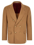 Brunello Cucinelli Beige Camel Hair  Blazer