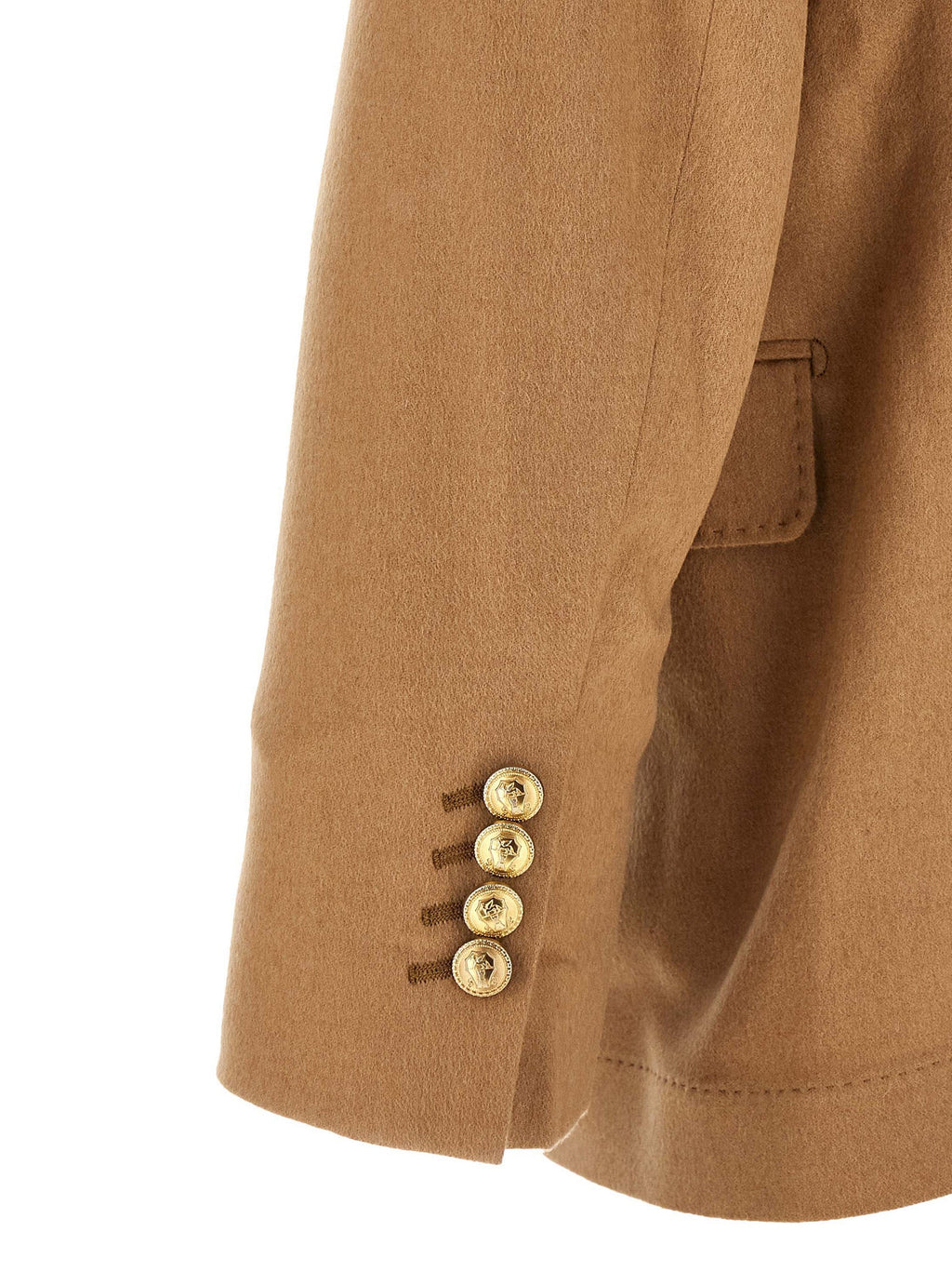 Brunello Cucinelli Beige Camel Hair  Blazer Brunello Cucinelli