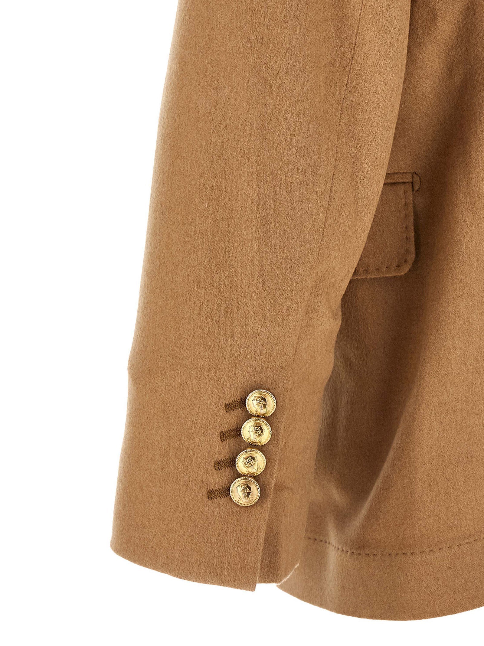 Brunello Cucinelli Beige Camel Hair  Blazer Brunello Cucinelli