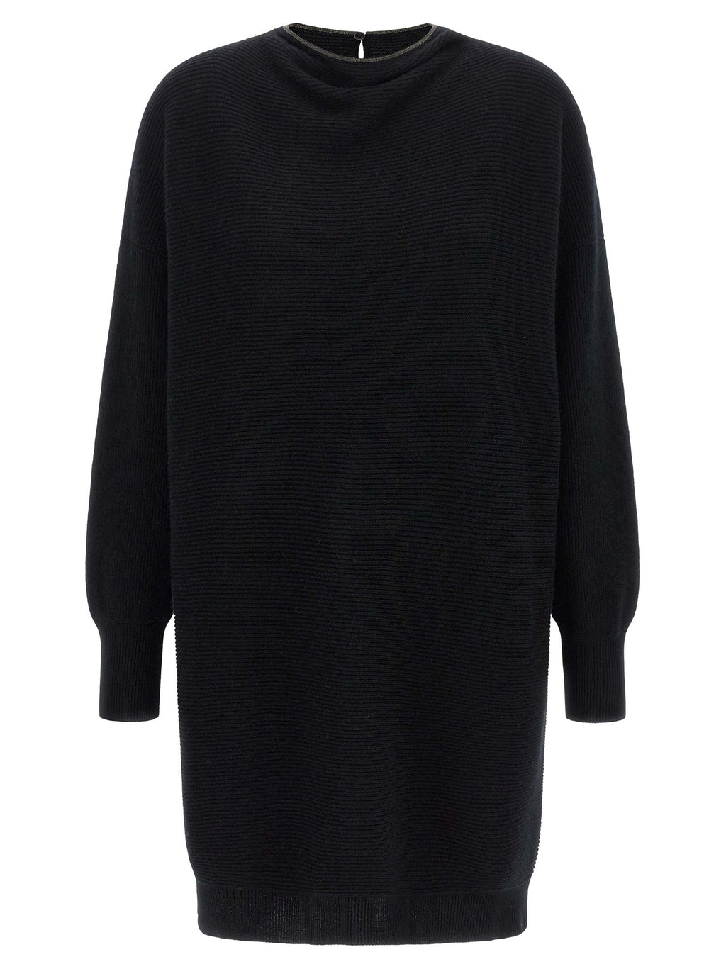 Brunello Cucinelli Black Virgin Wool Short Dress