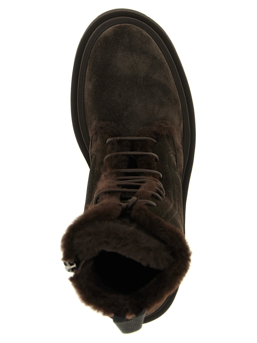 Brunello Cucinelli Brown Calfskin Lace-Up Boots