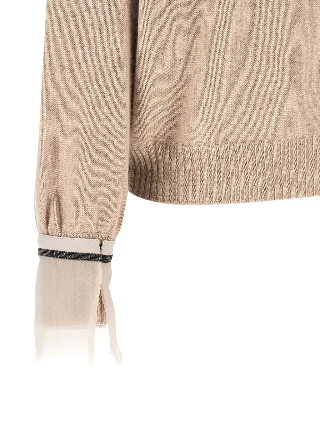 Brunello Cucinelli Beige Cashmere Cardigan