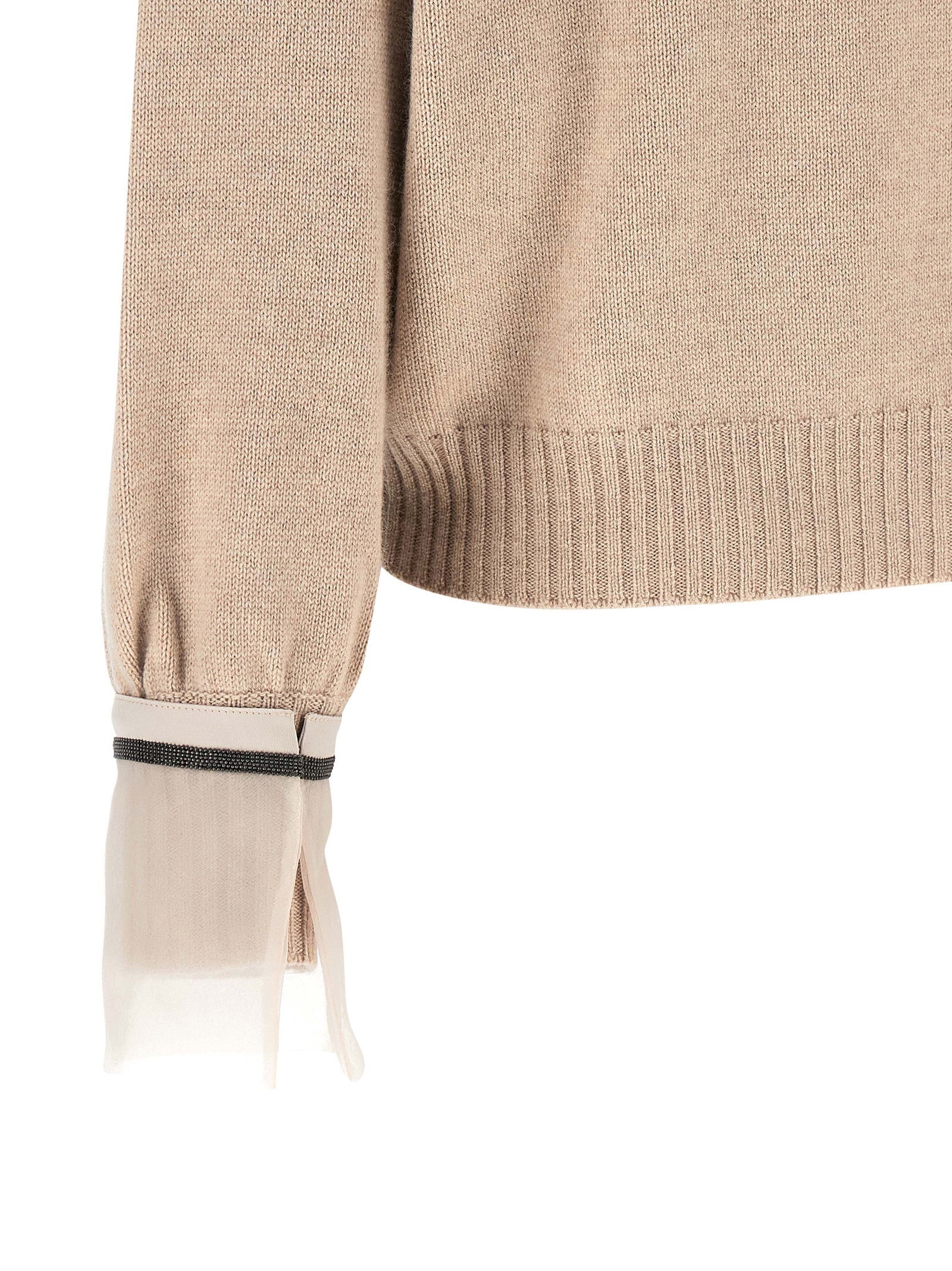 Brunello Cucinelli Beige Cashmere Cardigan