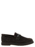 Brunello Cucinelli Brown Calfskin Slip-On Loafers