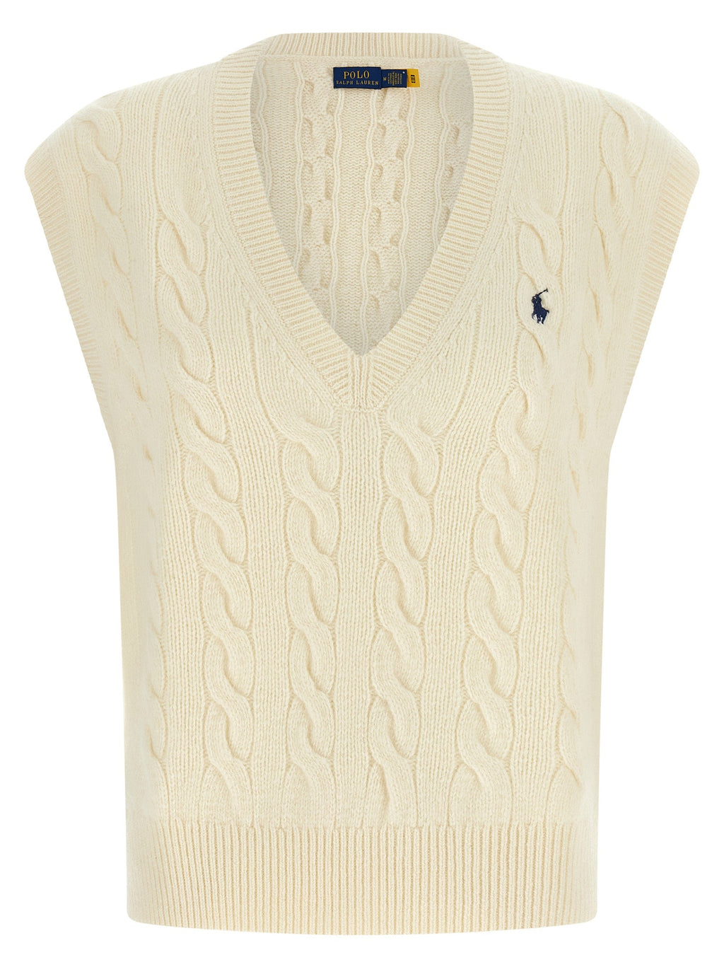 Polo Ralph Lauren White Wool Sleeveless Jacket