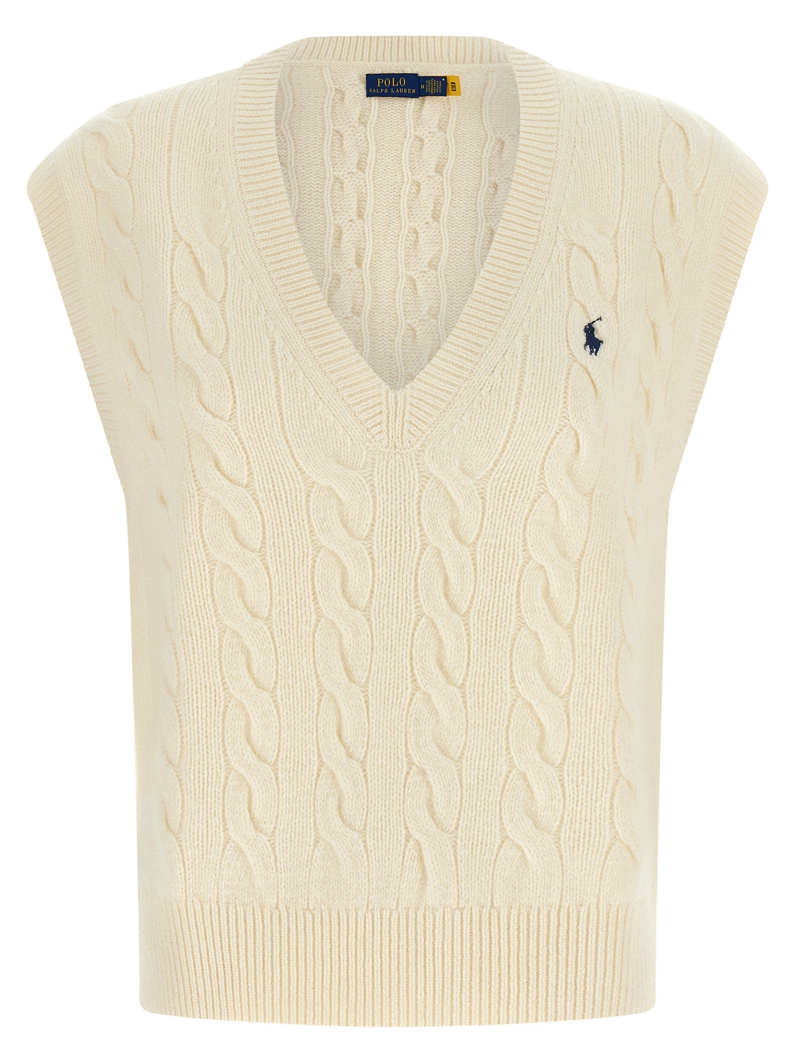 Polo Ralph Lauren White Wool Sleeveless Jacket