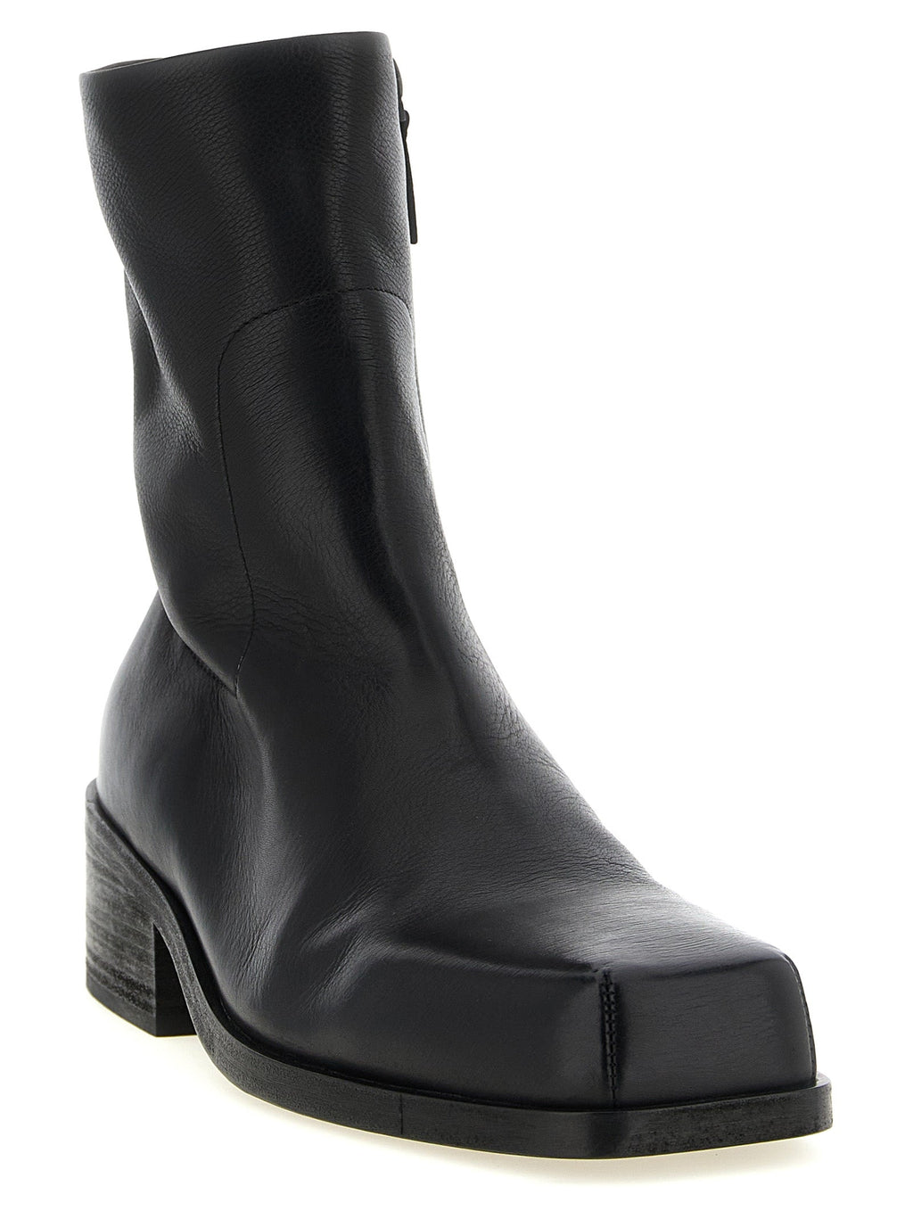 Marsell Black Calfskin Ankle Boots