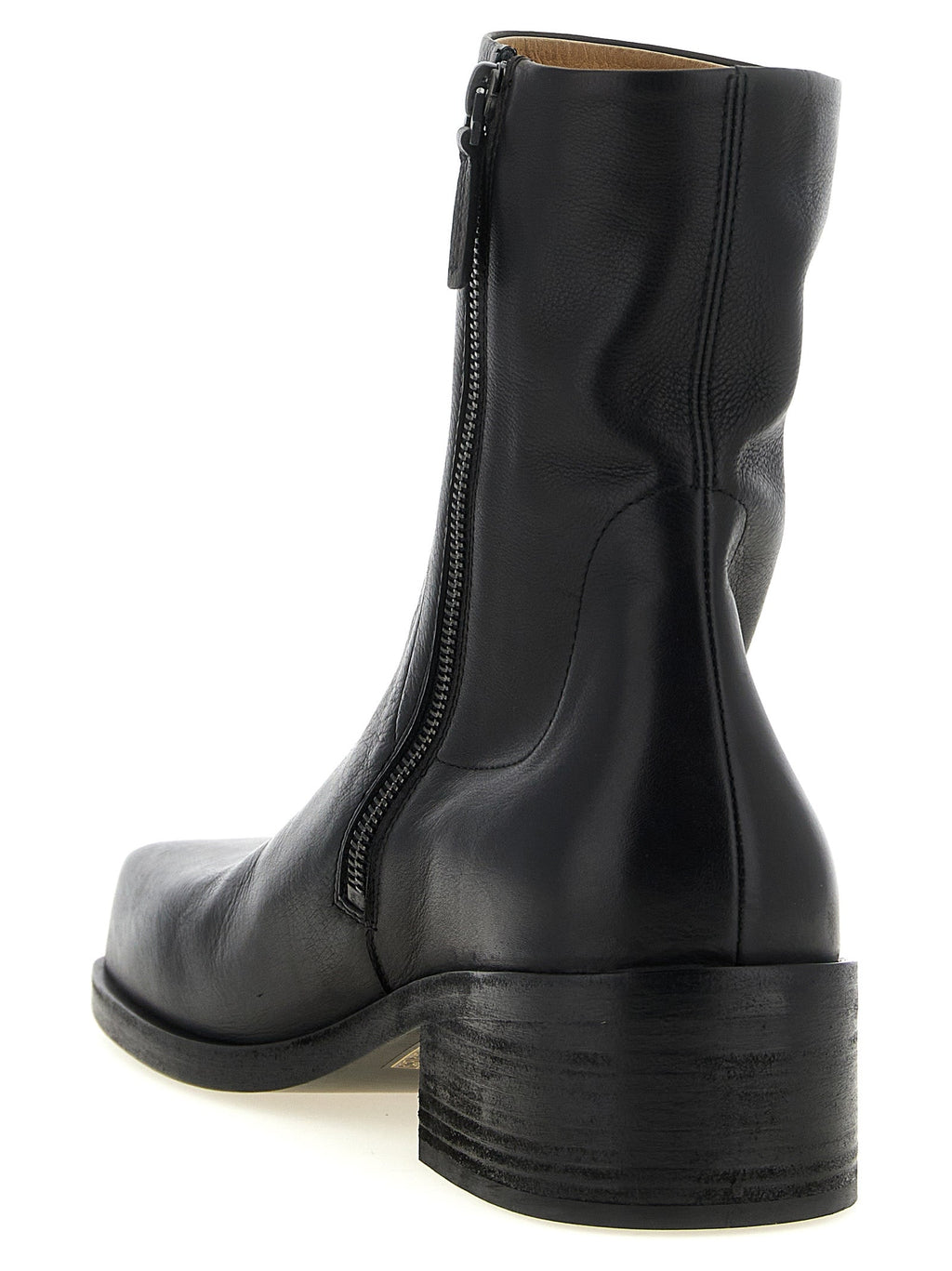 Marsell Black Calfskin Ankle Boots
