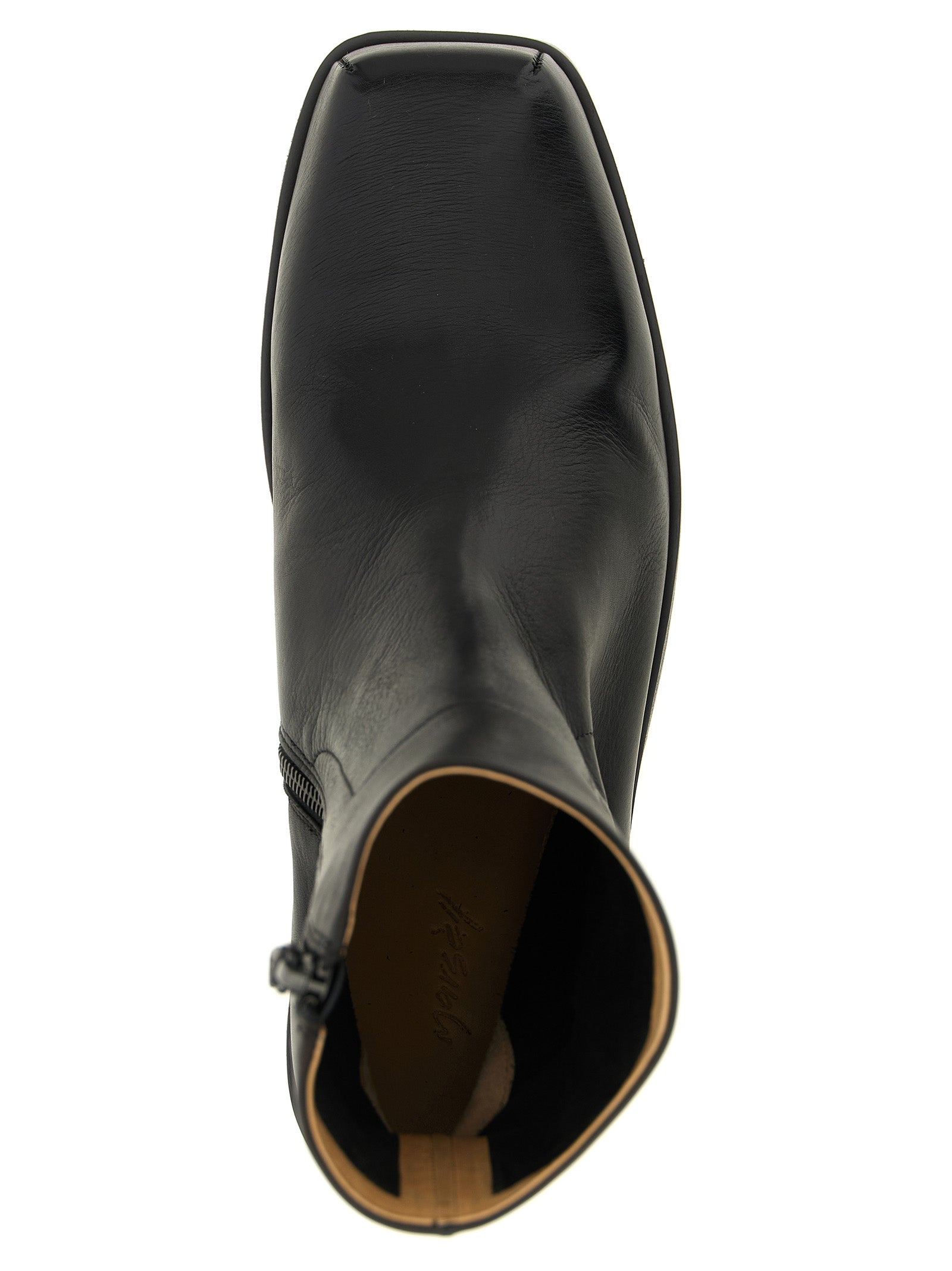 Marsell Black Calfskin Ankle Boots