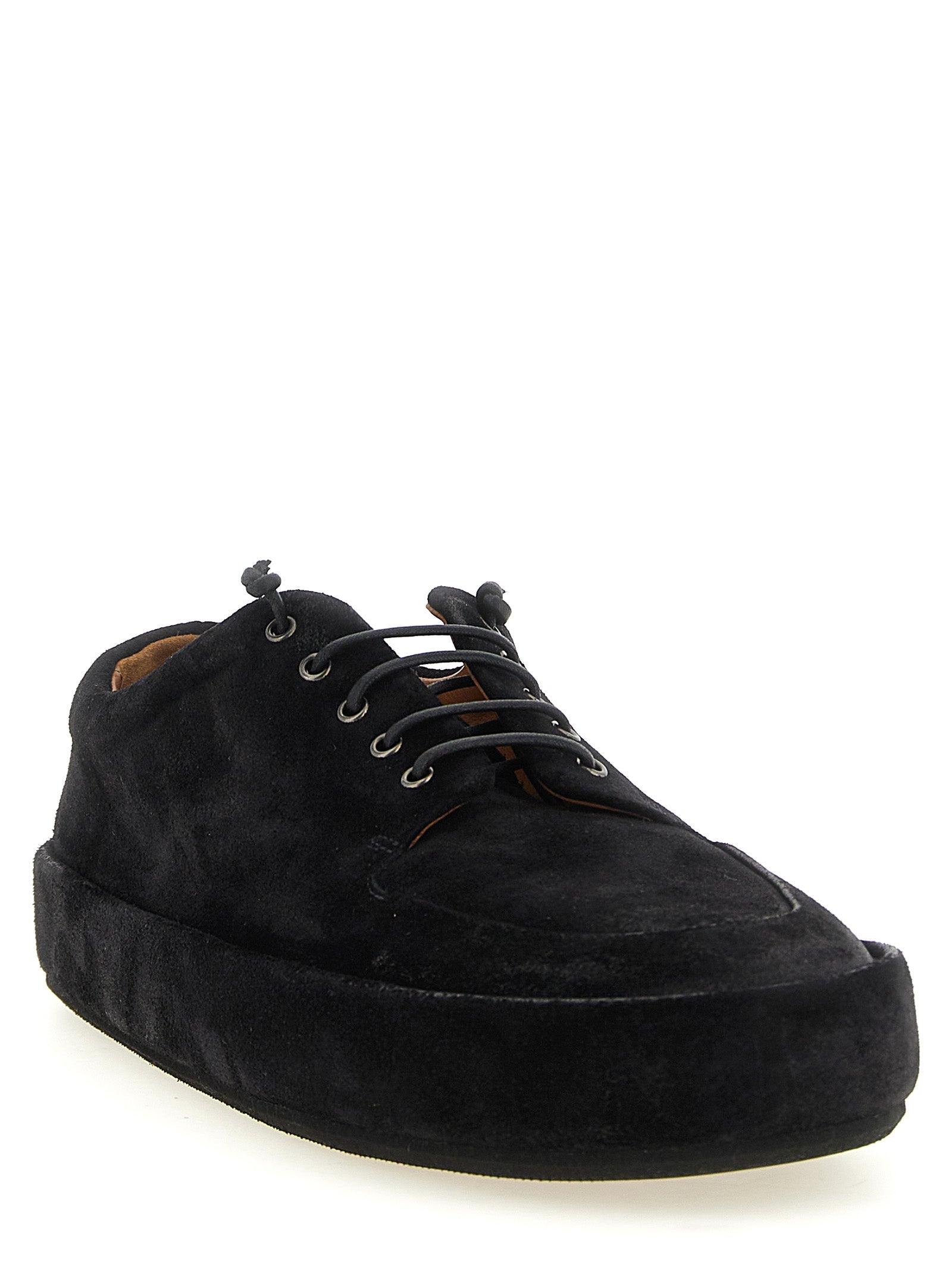 Marsell Black Calfskin Oxfords And Derbies