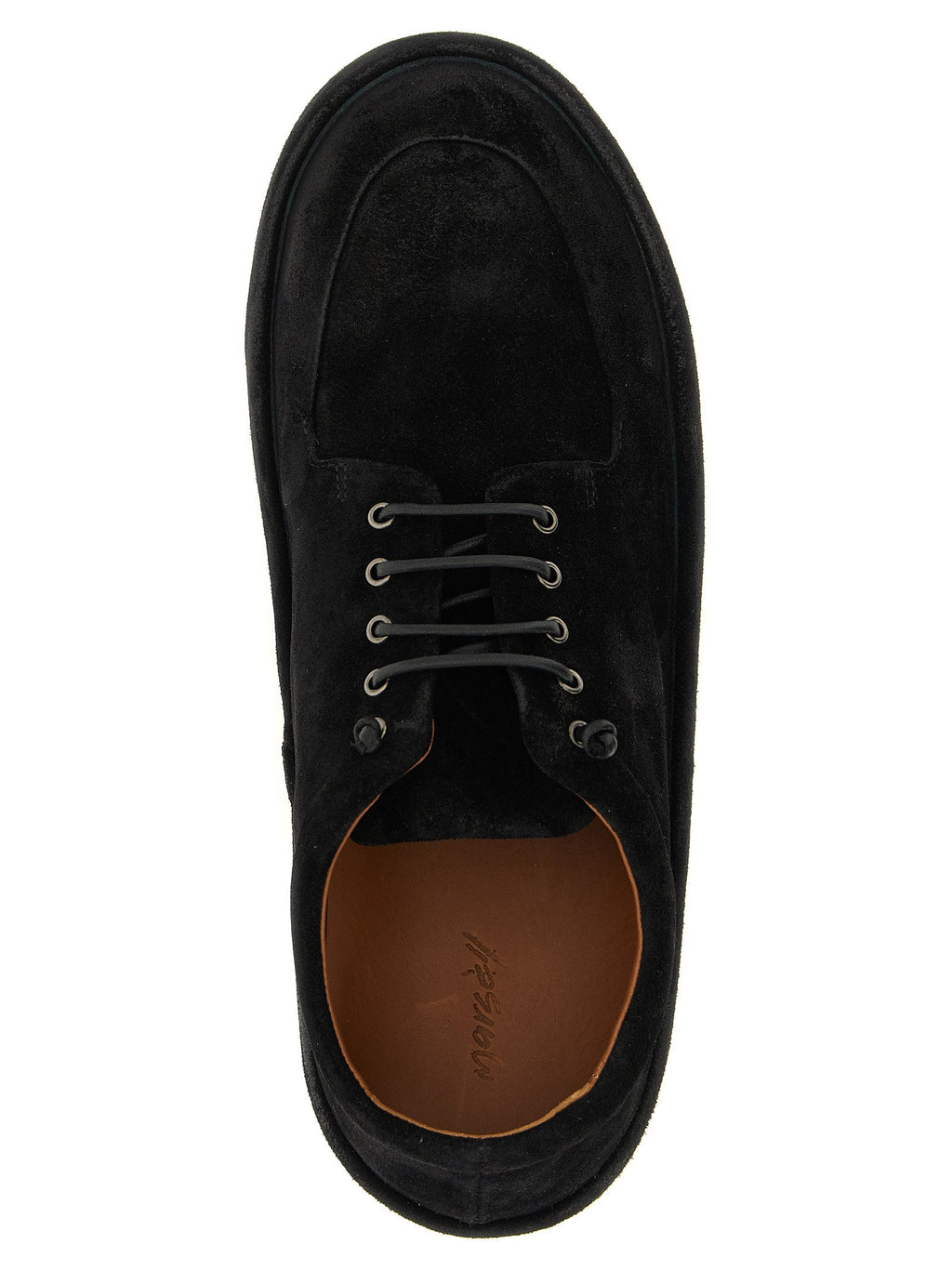 Marsell Black Calfskin Oxfords And Derbies