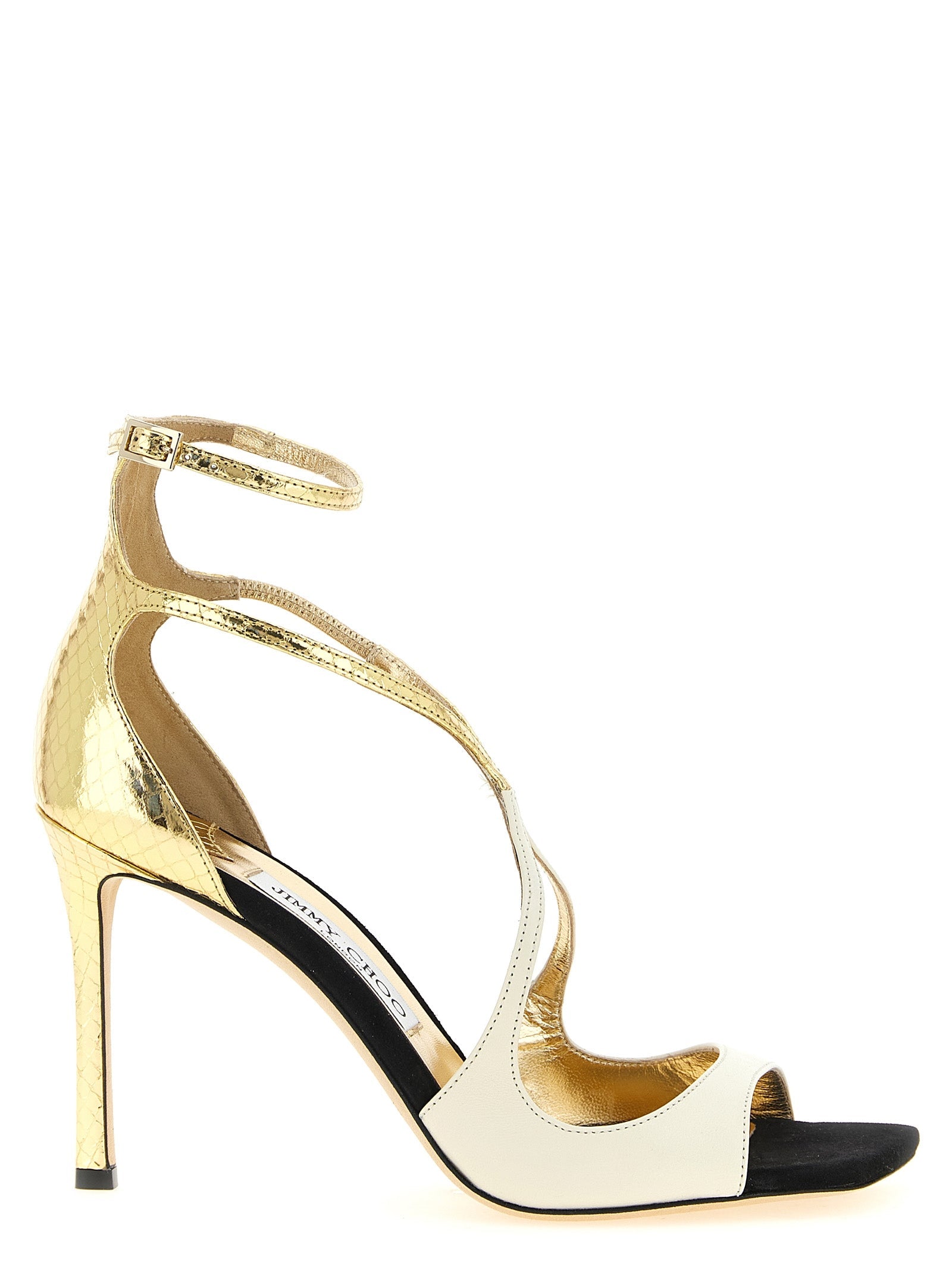 Jimmy Choo Multicolor Leather Stiletto Heel Sandals