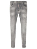 Dsquared² Gray Cotton Tapered Jeans