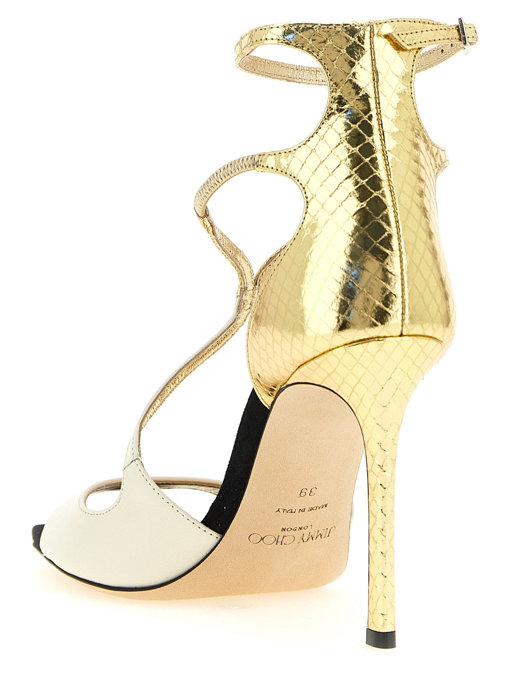 Jimmy Choo Multicolor Leather Stiletto Heel Sandals