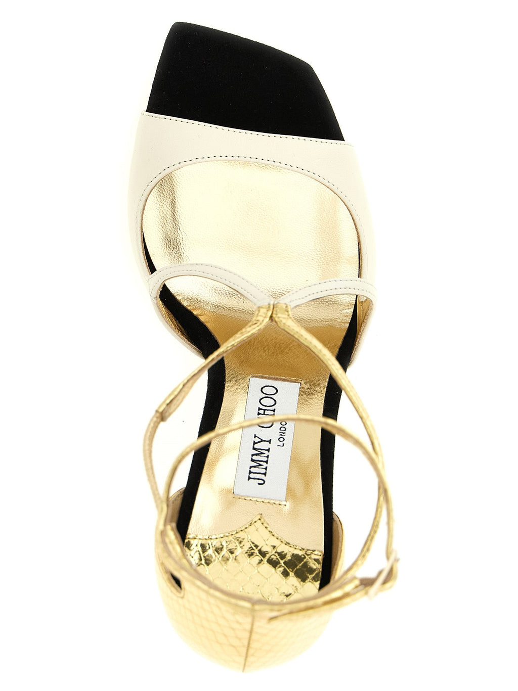 Jimmy Choo Multicolor Leather Stiletto Heel Sandals