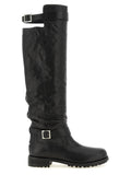Jimmy Choo Black Leather Over The Knee