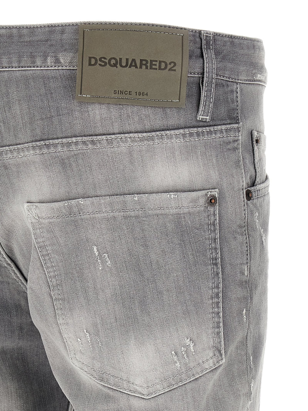 Dsquared² Gray Cotton Tapered Jeans