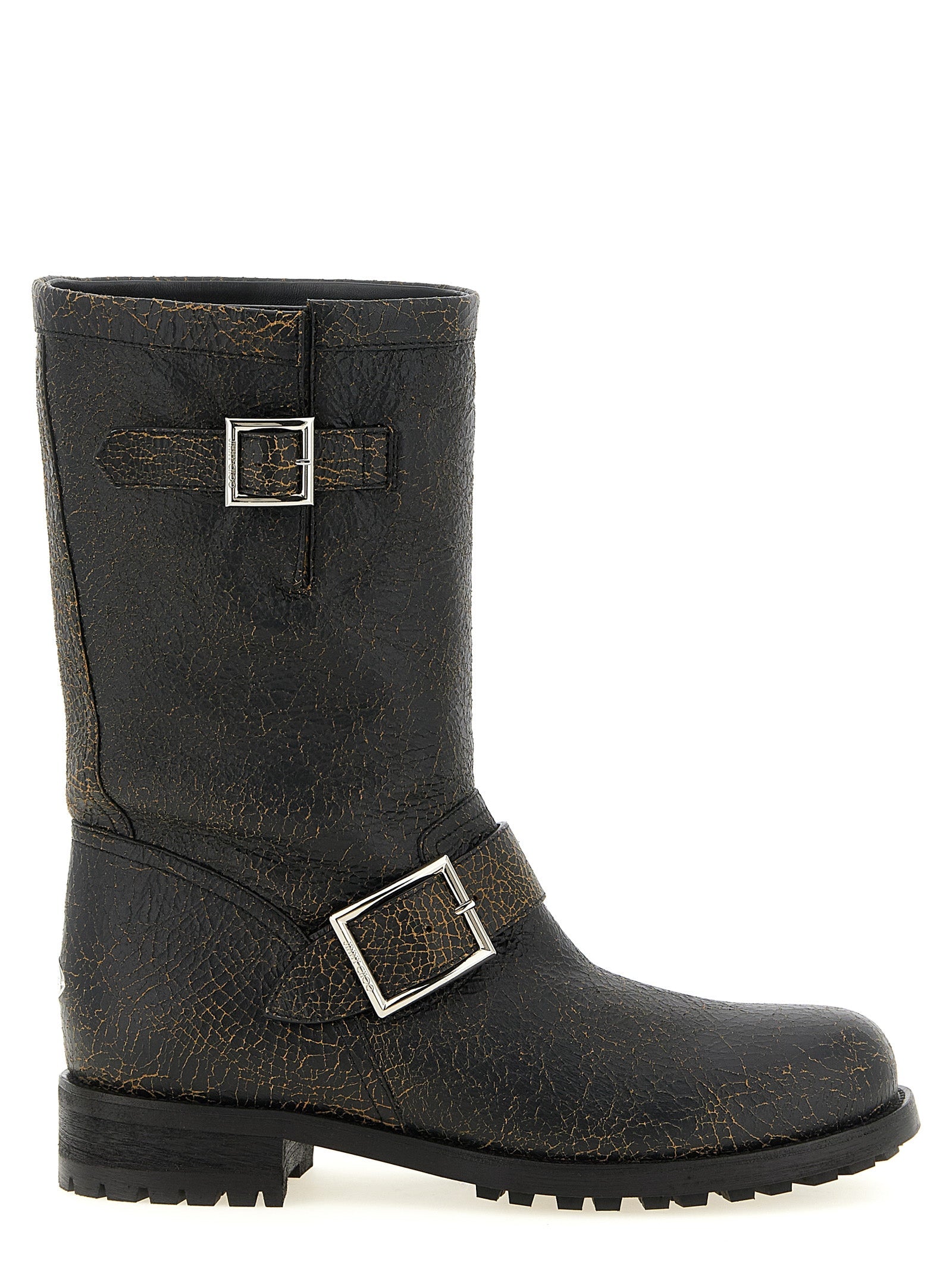 Jimmy Choo Black Leather Ankle Boots