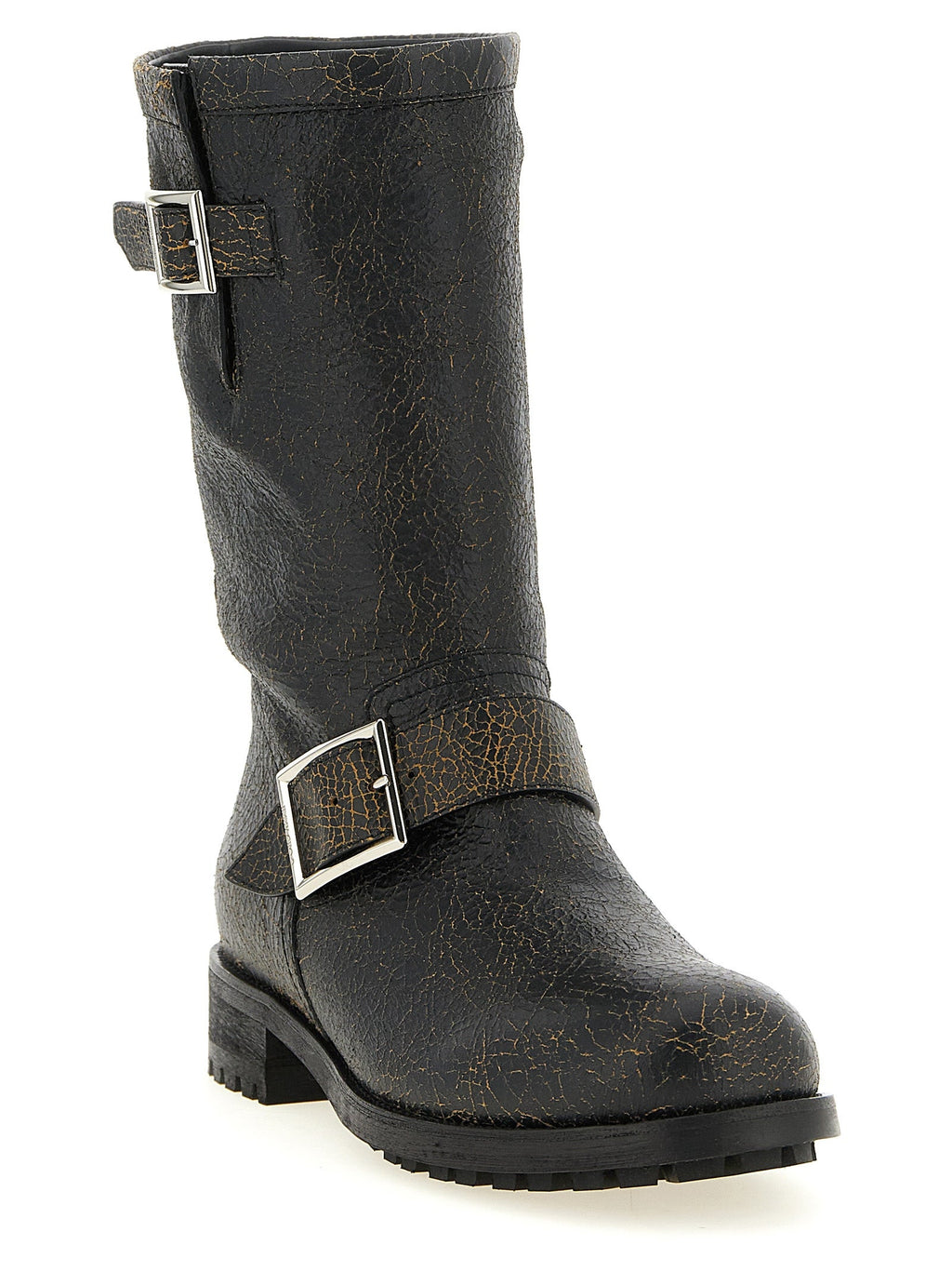 Jimmy Choo Black Leather Ankle Boots