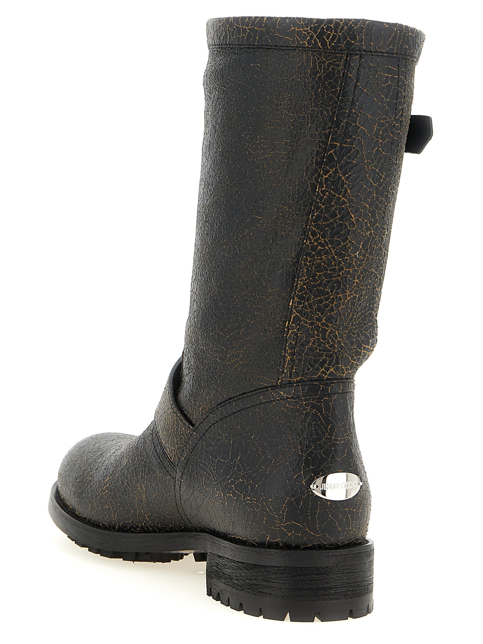 Jimmy Choo Black Leather Ankle Boots