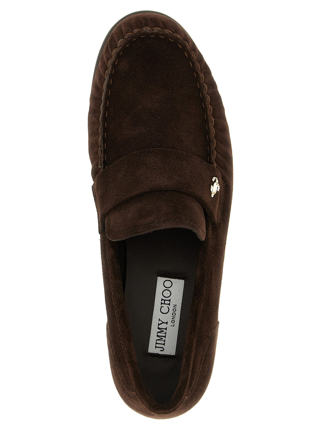 Jimmy Choo Brown Leather Slip-On Loafers