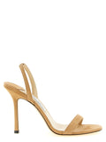 Jimmy Choo Beige Leather Stiletto Heel Sandals
