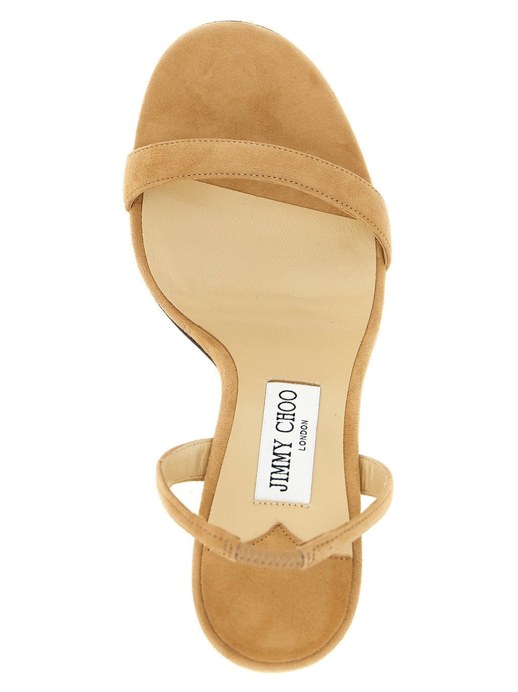 Jimmy Choo Beige Leather Stiletto Heel Sandals