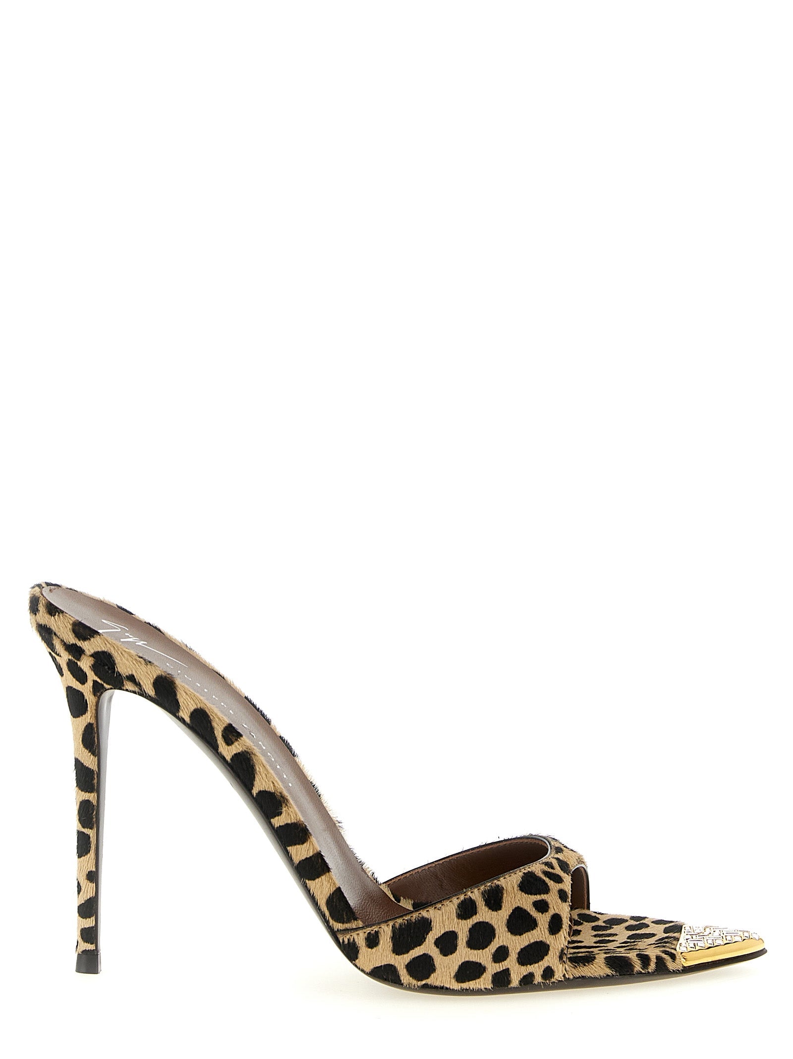 Giuseppe Zanotti Multicolor Calfskin Stiletto Heel Sandals